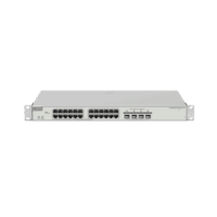 Switch Administrable Capa 3 con 24 puertos Gigabit PoE 802.3af/at + 4 SFP+ para fibra 10Gb, gestión gratuita desde la nube, 370w