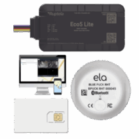 Rastreador Vehicular y Monitoreo de Flota / BLE 5.0 y GNSS / LTE CAT1 y LTE-M con Respaldo 2G / GNSS U-blox / MiKado IP54 / -20 °C a +40 °C / Acelerómetro de 3 Ejes / Suministro 9-32 V / Batería Interna