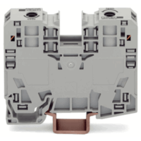 Borna de Paso / 2 Conductores / 35 mm² / POWER CAGE CLAMP / Montaje en Carril DIN 35 x 15 / Poliamida (PA66) / Gris / Tensión 1000 V / Corriente 125 A