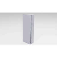 Gabinete para instalación de 4 Baterías , Fabricado en Lámina Galvanizada, Accesorios para poste (No incluidos)