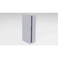 Gabinete para instalación de 3 Baterías , Fabricado en Lámina Galvanizada, Accesorios para poste (No incluidos)