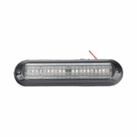 Luz Auxiliar Ultra Brillante IP67 de 18 LEDs, Color Rojo/Azul/Ambar, con mica transparente y bisel negro