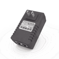 Adaptador de pared / Inyector PoE / 48 Vcc / 0.5 A / Controlado por chip IC / Protección contra OV, OC, SC, UV/ Fácil de instalar