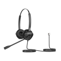 Diadema Binaural con Audio HD y Brazo Ajustable de 260°, Conexión RJ9 y Sonido de Alta Definición