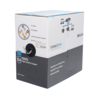 Bobina de cable de 305 m, ( 1000 ft ), Cat5e, alto desempeño, de color Gris, UL, para aplicaciones en video vigilancia, redes de datos. Uso Interior