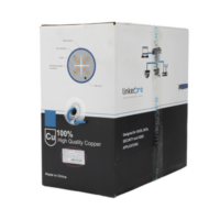 Bobina de cable U/UTP Cat6A de 305 mts, Color Azul, CMR, soporta 10G-BaseT para transmisión de frecuencias de hasta 500MHz, UL