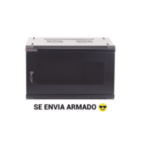 Gabinete PRECISION, Con Puerta de Cristal Templado, de 19in, 9UR, 450mm de Profundidad, Color Negro