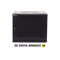 Gabinete PRECISION, Con Puerta Perforada, de 19in, 9UR, 450mm de Profundidad, Color Negro