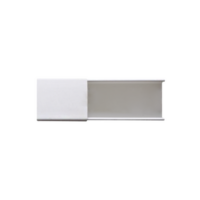 Canaleta blanca sin división, de PVC auto extinguible, 48 x 16 x tramo 2.5m (6101-01260