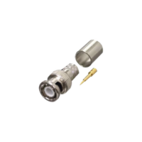 Conector BNC Macho de Anillo Plegable para RG-8/U, LMR-400, 9913, CNT-400, Níquel/ Oro/ Teflón.