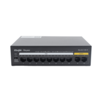 Switch PoE+ no Administrable, Hasta 110 Watts, 8 puertos PoE+ y 2 Uplinks 10/100