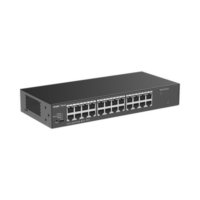 Switch no administrable, con 24 puertos Gigabit, Visible en la Topología