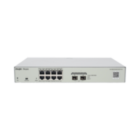 Switch Administrable PoE Capa 2 con 8 puertos Gigabit PoE 802.3af/at + 2 SFP para fibra 1Gb, gestión gratuita desde la nube, 125w