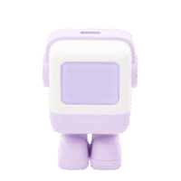 Cargador Mini GaNRobot 30W serie UNO | 1 USB-C de Carga Rápida | Tecnología GaN II | Multiprotocolo PD/QC/SCP/FCA | Carga Inteligente | Pantalla LED | Zapato Magnético Extraíble | Thermal Guard | Color Lila.