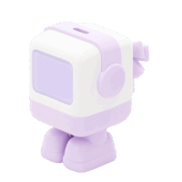 Cargador Mini GaNRobot 30W serie UNO | 1 USB-C de Carga Rápida | Tecnología GaN II | Multiprotocolo PD/QC/SCP/FCA | Carga Inteligente | Pantalla LED | Zapato Magnético Extraíble | Thermal Guard | Color Lila.