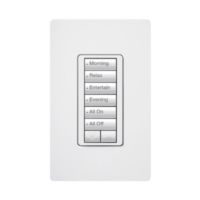 (RadioRA2) Teclado Seetouch Hibrido 6 botones, 2 botones subir/bajar, programe escenas diferentes en cada botón,puede instalarse en un interruptor de luz.