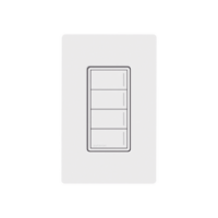 (RadioRa3) Botonera Sunnata Blanco 3 escenas y 2 botones subir/bajar para Radio RA3, programe escenas diferentes en cada botón.