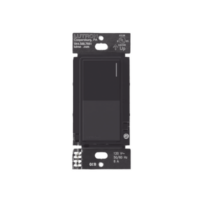 (RadioRA3) Apagador Auxiliar de pared, compañero de apagadores multilocación. Usar en 3 vías o escalera. Color negro.