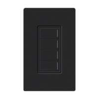 (RadioRa3) Botonera Sunnata Negro 4 escenas para Radio RA3, programe escenas diferentes en cada botón.