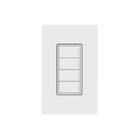 (RadioRa3) Botonera Sunnata Negro 4 escenas para Radio RA3, programe escenas diferentes en cada botón.