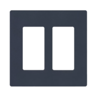 Tapa Color Deap Sea Satin para interruptor o dimmer Lutron, 2 gang, limpio y moderno