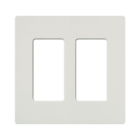 Tapa Color Blanco Satin Snow para interruptor o dimmer Lutron, 2 gang, limpio y moderno