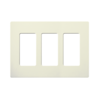Tapa Color Blanco Biscuit para interruptor o dimmer Lutron, 3 gang, limpio y moderno