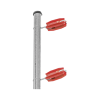 Aislador de color Rojo para postes de esquina de alta Resistencia con Anti UV de uso en cercos eléctricos