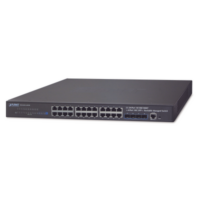 Switch Administrable Capa 3, 24-Puertos 10/100/1000T + 4-Puertos 10G SFP+, Apilable