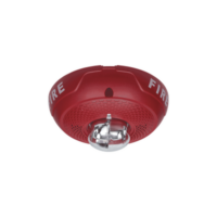 Bocina con Lámpara Estroboscópica, Montaje en Techo, Color Rojo, Nuevo Diseño Moderno y Elegante y Menor Consumo de Corriente