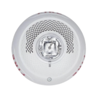 Bocina con Lámpara Estroboscópica, Montaje en Techo, Color Blanco, Nuevo Diseño Moderno y Elegante y Menor Consumo de Corriente