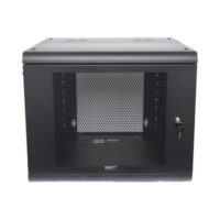 Gabinete de Pared con Puerta Perforada, 635mm de Profundidad, 9U Rack de 19 in, Acero Reforzado