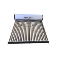 Bóiler Solar de 240L, Baja Presión con 24 Tubos de Vacío de Mayor Resistencia y Termotanque Inoxidable de Grado Alimenticio 240 L Resistentes a Granizo de Hasta 25 mm/ l, Incluye Anodo de Magnesio