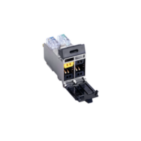 Jack TERA Categoria 7A, Con puerta protectora, Para aplicaciones de servicios compartidos, Color Negro