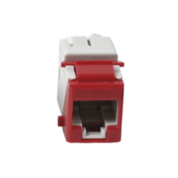 Jack UltraMAX Cat5e, UTP, Tipo Keystone, Color Rojo, Punch Down