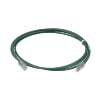 Cable de Parcheo UTP Cat6A, CM/LSZH, Diámetro Reducido (28AWG), Color Verde, 3 ft