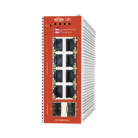 Switch L2+ PoE Industrial / Administración Cloud-Web-CLI / 8 Puertos PoE af/at 100/1000 Mbps / 2 Puertos SFP Gigabit / Presupuesto PoE 120 W / Protocolo ERSP (redundancia enlaces)
