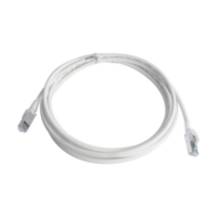 Patch Cord Z-MAX Cat6A S/FTP, CM/LS0H, 10ft, Color Blanco, Versión Bulk (Sin Empaque Individual)