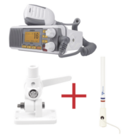 Kit de radio UM385 | mas antena marina de fibra de vidrio TX-5206-SYS y soporte para antena 4186