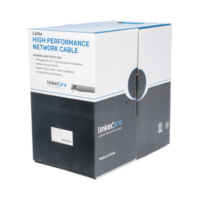 Bobina de Cable de 305 Metros (1000 Pies) Cat5e, Aleación de Cobre y Aluminio (CCA), Color Gris, Uso Interior