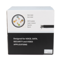 Bobina de Cable UTP 305 Metros (1000 Pies), Cat6 con Doble Forro, para Exterior, Climas Extremos, Color Negro